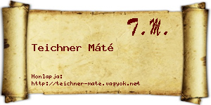 Teichner Máté névjegykártya